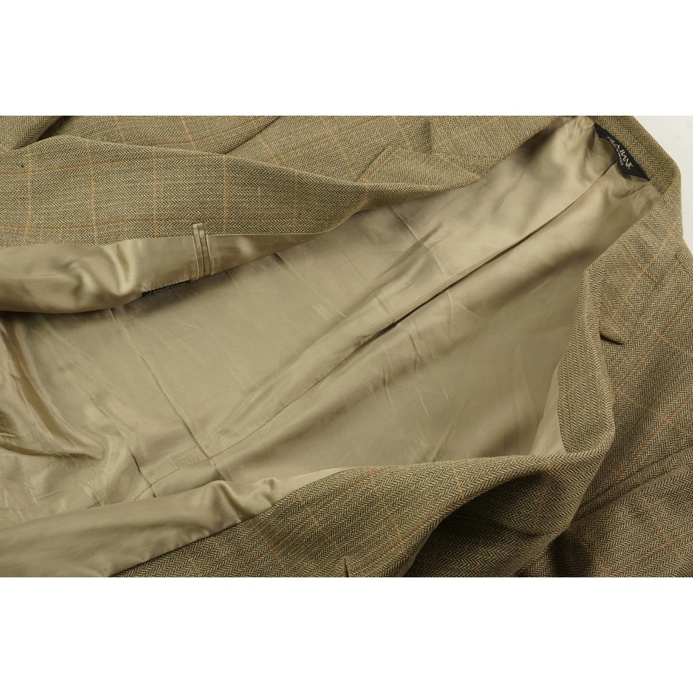 Jos A Bank Silk Wool Cashmere Linen Men's‎ 43R Herringbone Windowpane Sport Coat - Picture 8 of 14